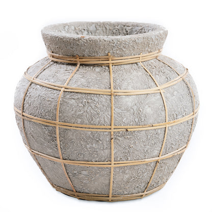 Bazar Bizar - De Belly Vaas - Beton Grijs Naturel - M