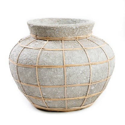 Bazar Bizar - De Belly Vaas - Beton Grijs Naturel - S