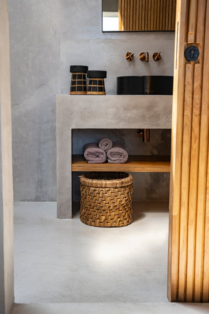Bazar Bizar De Serene Kaarsenhouder - Zwart Naturel - M