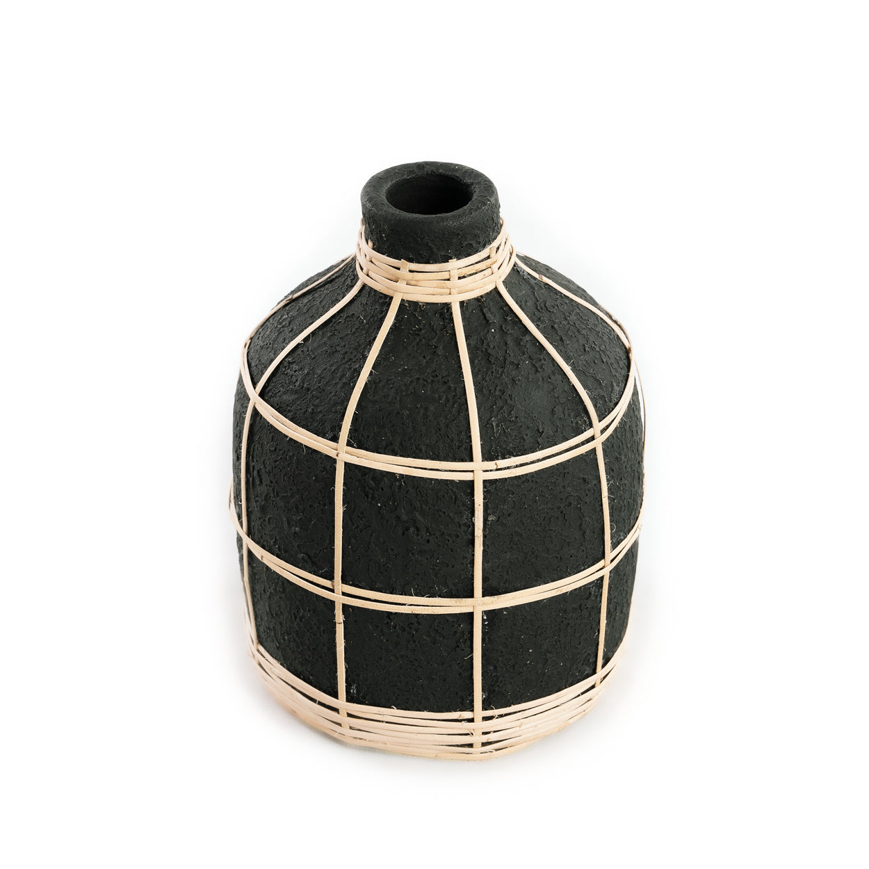 Bazar Bizar De Whoopy Vaas - Zwart Naturel - S