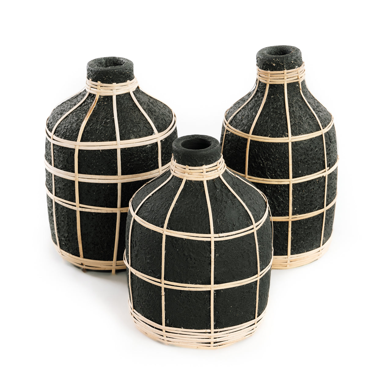 Bazar Bizar De Whoopy Vaas - Zwart Naturel - S