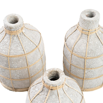 Bazar Bizar De Whoopy Vaas - Betongrijs Naturel - M