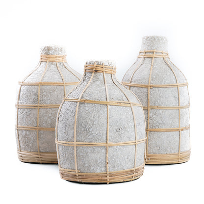 Bazar Bizar De Whoopy Vaas - Betongrijs Naturel - M