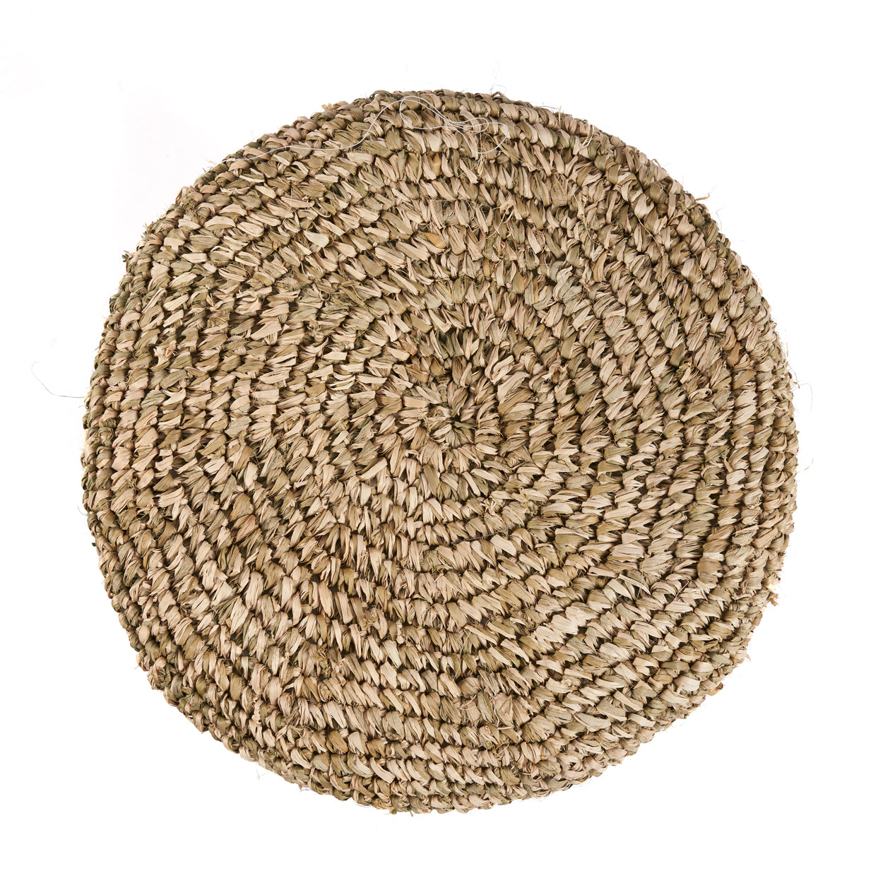 Bazar Bizar De Raffia Tressed Kruk - Jungle Groen