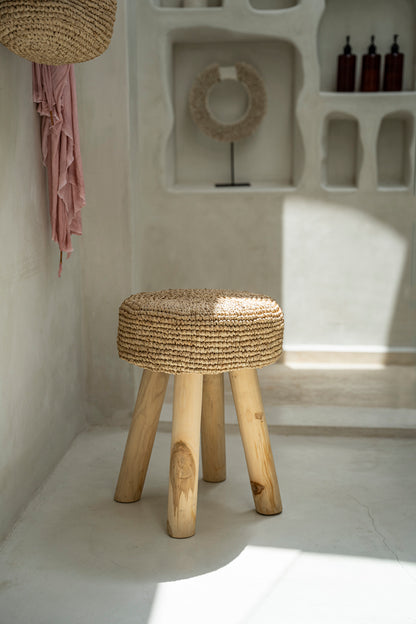 Bazar Bizar  Raffia Kruk - Naturel