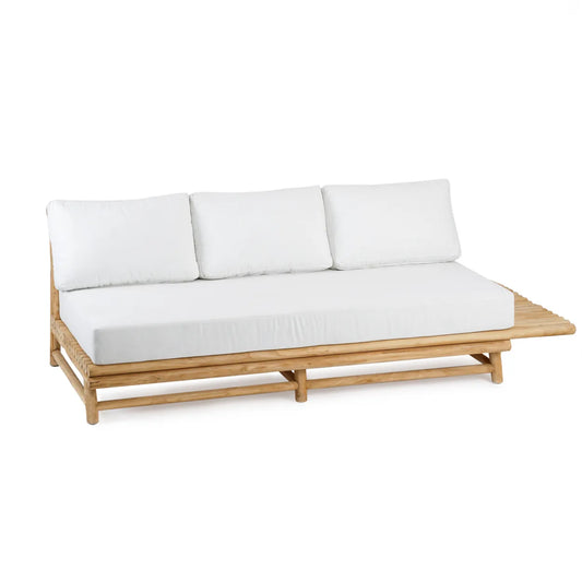 Bazar Bizar De Nusa Penida Driezitter Sofa - Naturel Wit - Outdoor
