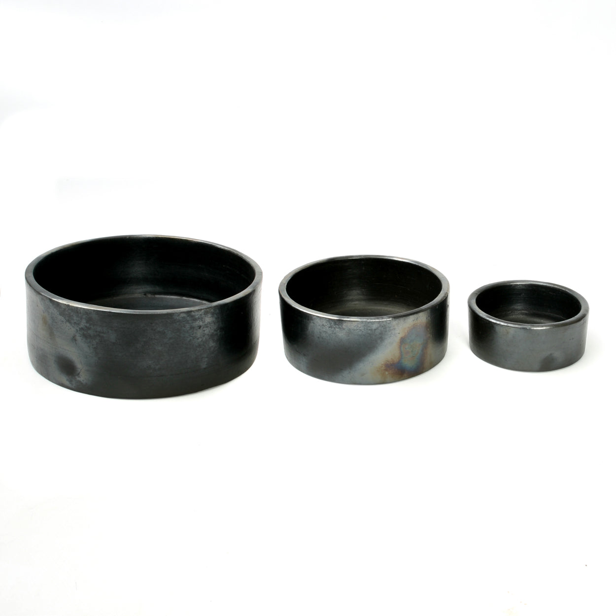 Bazar Bizar - De Burned Cilinder Kom - Zwart - Set van 3