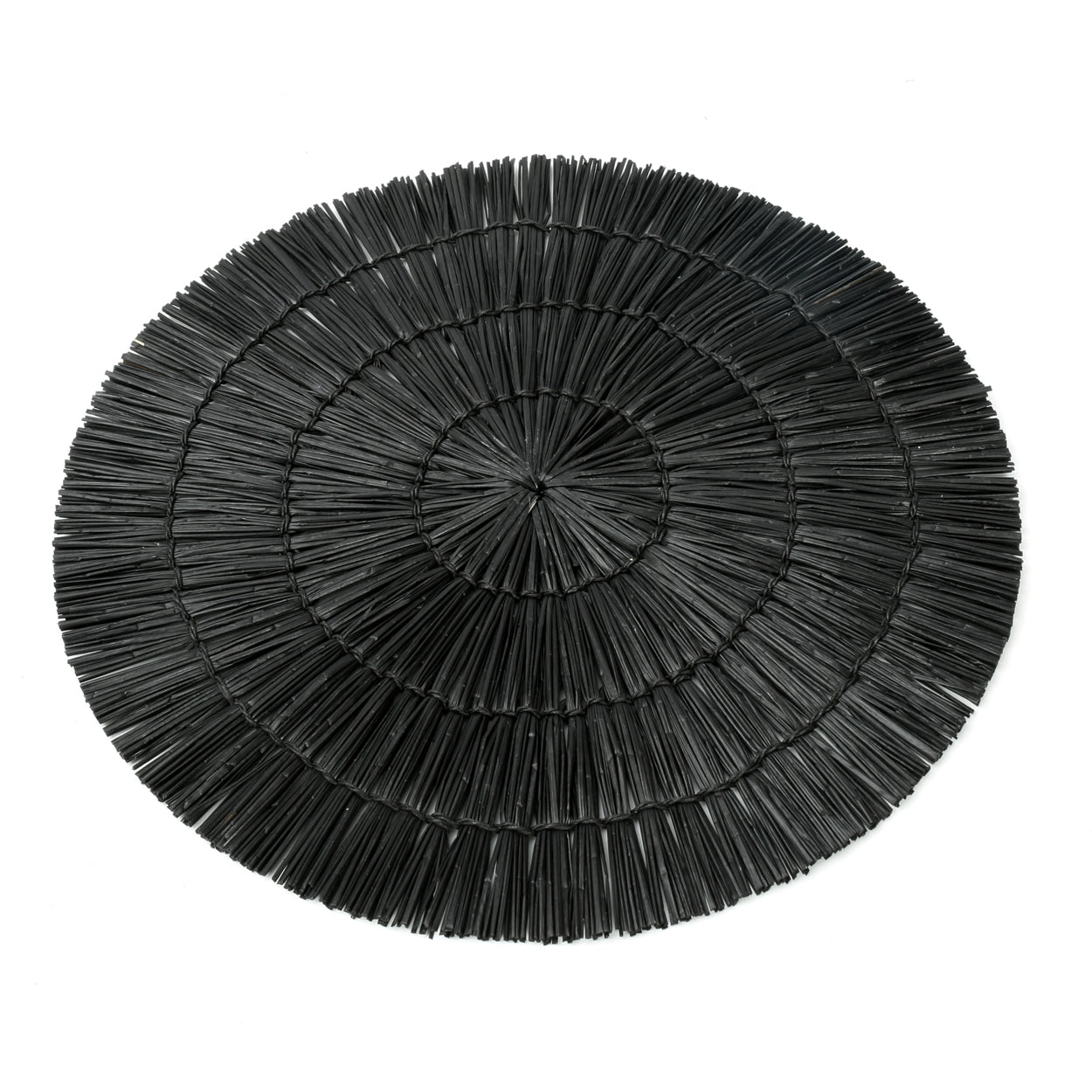 Bazar Bizar - De Alang Alang Placemat - Rond - Zwart