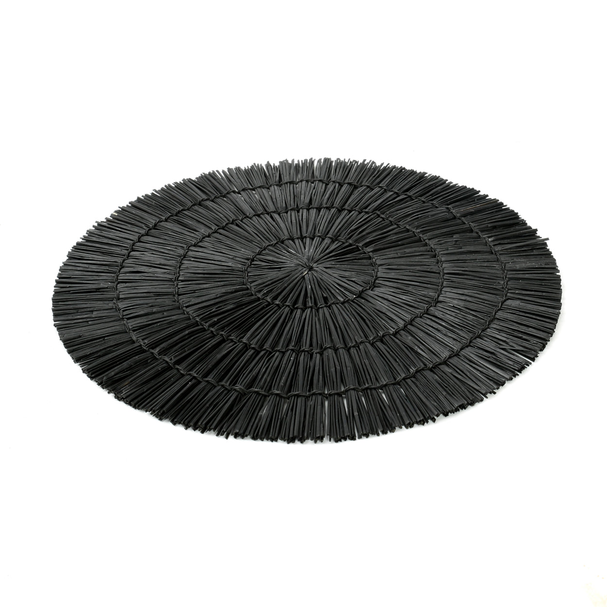 Bazar Bizar - De Alang Alang Placemat - Rond - Zwart