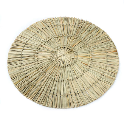 Bazar Bizar - De Alang Alang Placemat - Rond - Naturel