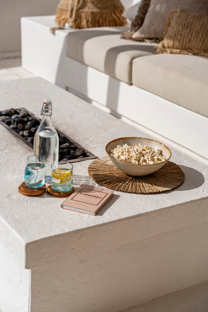 Bazar Bizar - De Alang Alang Placemat - Rond - Naturel