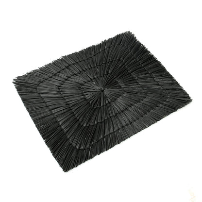 Bazar Bizar - De Alang Alang Placemat - Rechthoekig - Zwart
