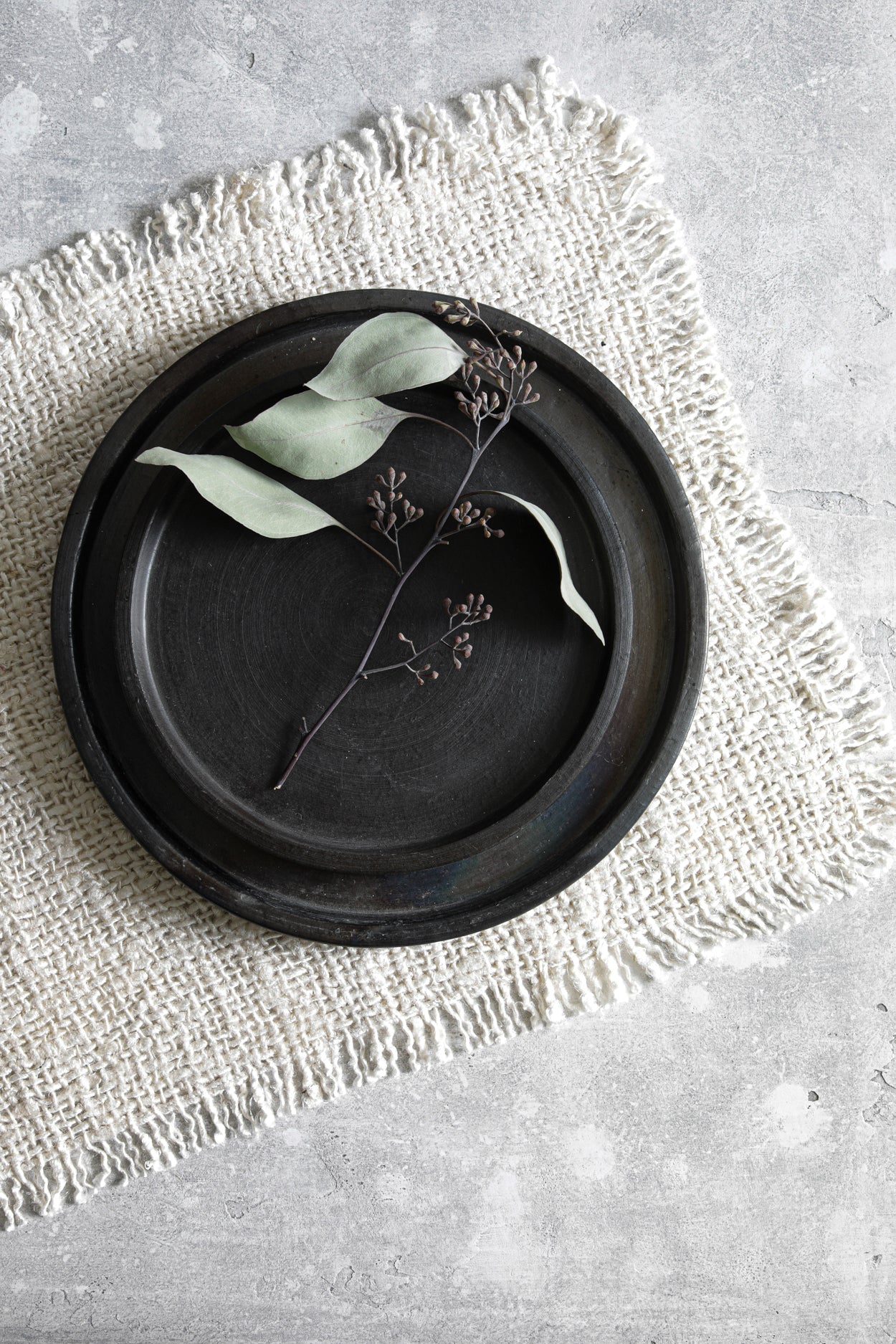 Bazar Bizar Het Terracotta Burned Bord - Zwart - S