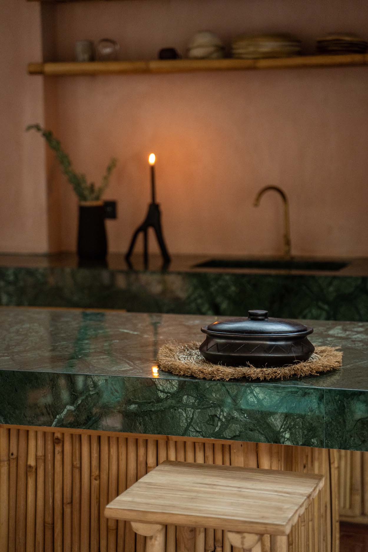 Bazar Bizar De Burned Ovale Pot Met Patroon - Zwart