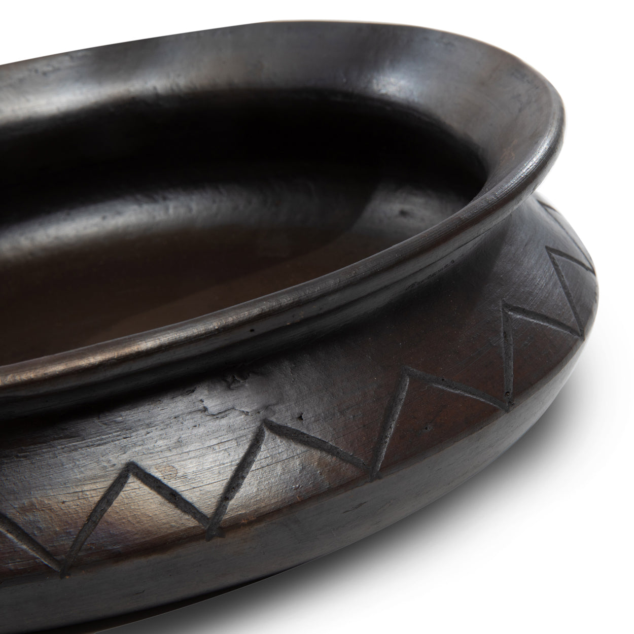 Bazar Bizar De Burned Ovale Pot Met Patroon - Zwart