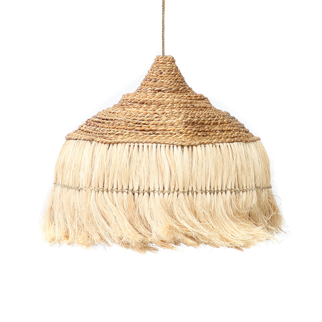 Bazar Bizar - De Abaca Hoola Hanglamp - Naturel - L