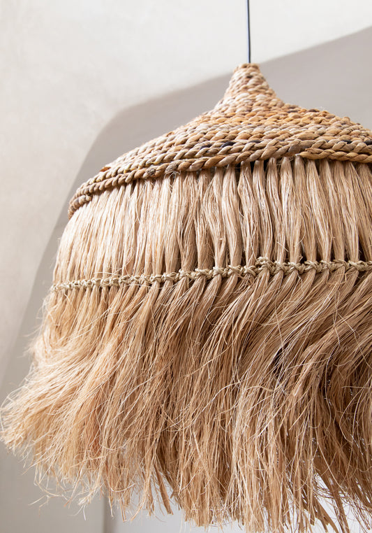 Bazar Bizar - De Abaca Hoola Hanglamp - Naturel - L