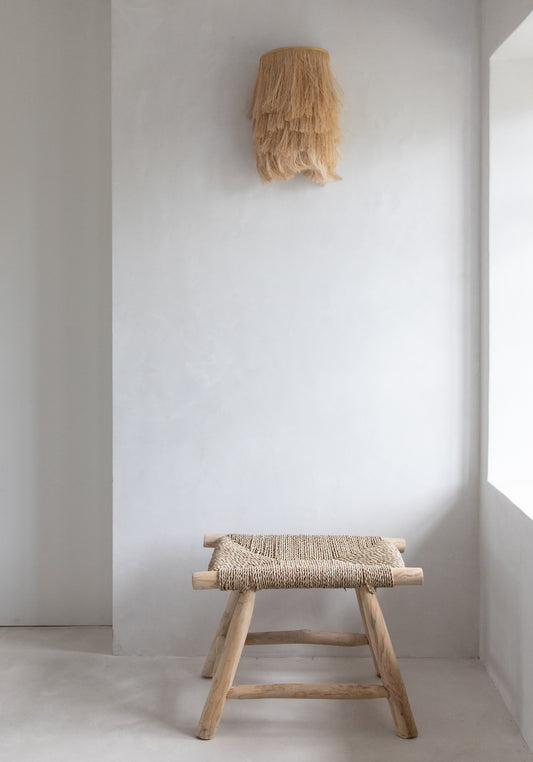 Bazar Bizar - De Abaca Applique Muurlamp - Naturel