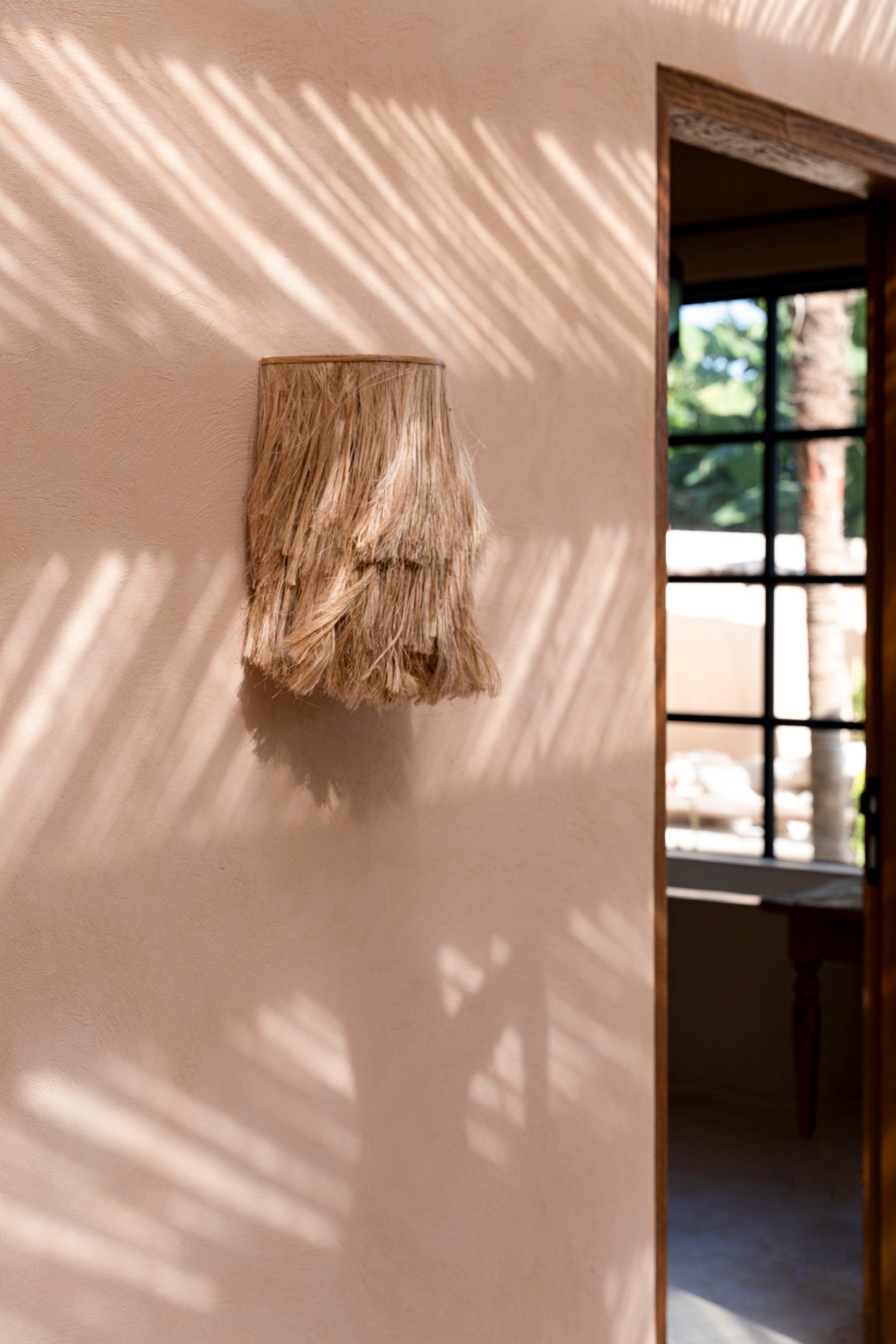 Bazar Bizar De Abaca Applique Muurlamp - Naturel