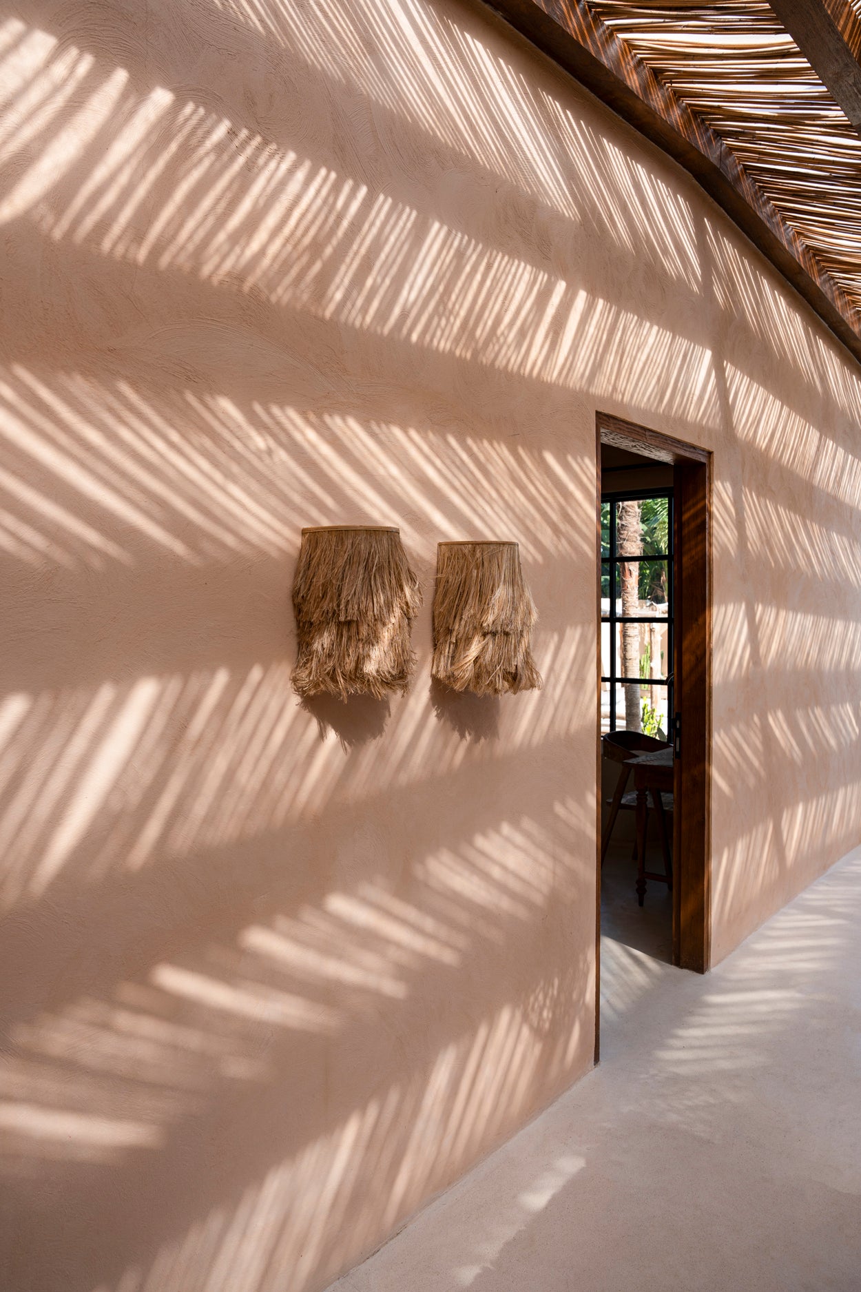 Bazar Bizar De Abaca Applique Muurlamp - Naturel