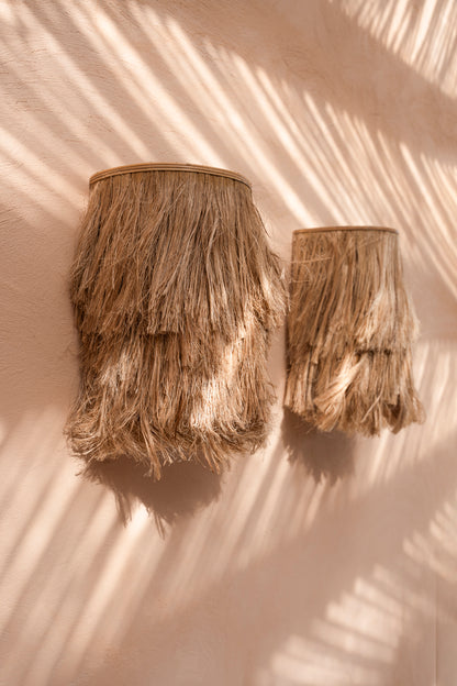 Bazar Bizar De Abaca Applique Muurlamp - Naturel