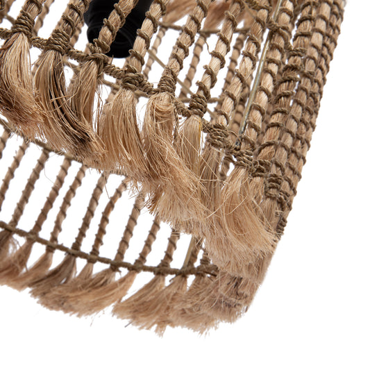 Bazar Bizar - De Abaca Bird Cage Hanglamp - Naturel - M