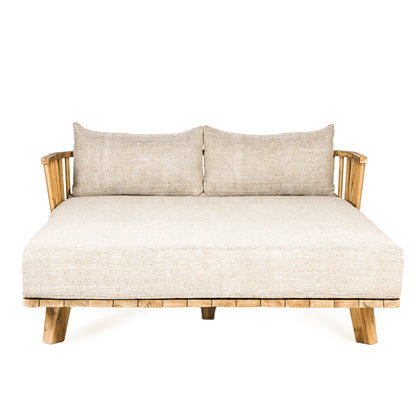 Bazar Bizar Het Dubbele Malawi Dagbed - Naturel Beige