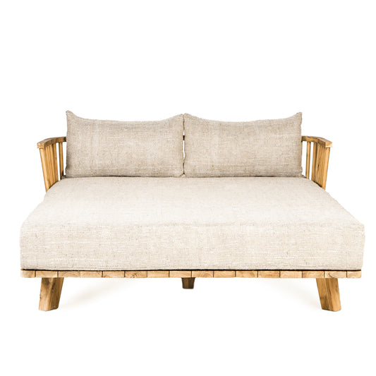 Bazar Bizar Het Dubbele Malawi Dagbed - Naturel Beige