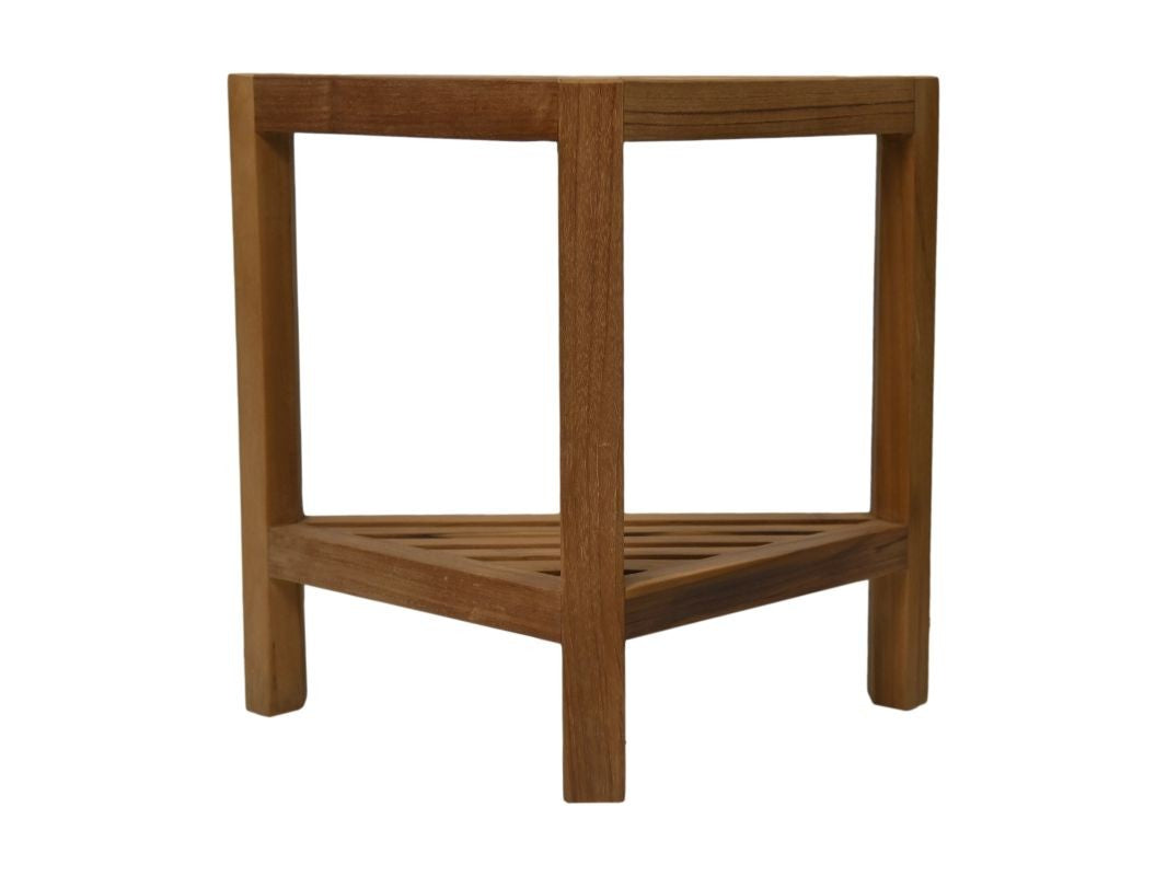 HSM Collection-Driehoekige Tuinbijzettafel-46x30x46.5-Naturel-Teak