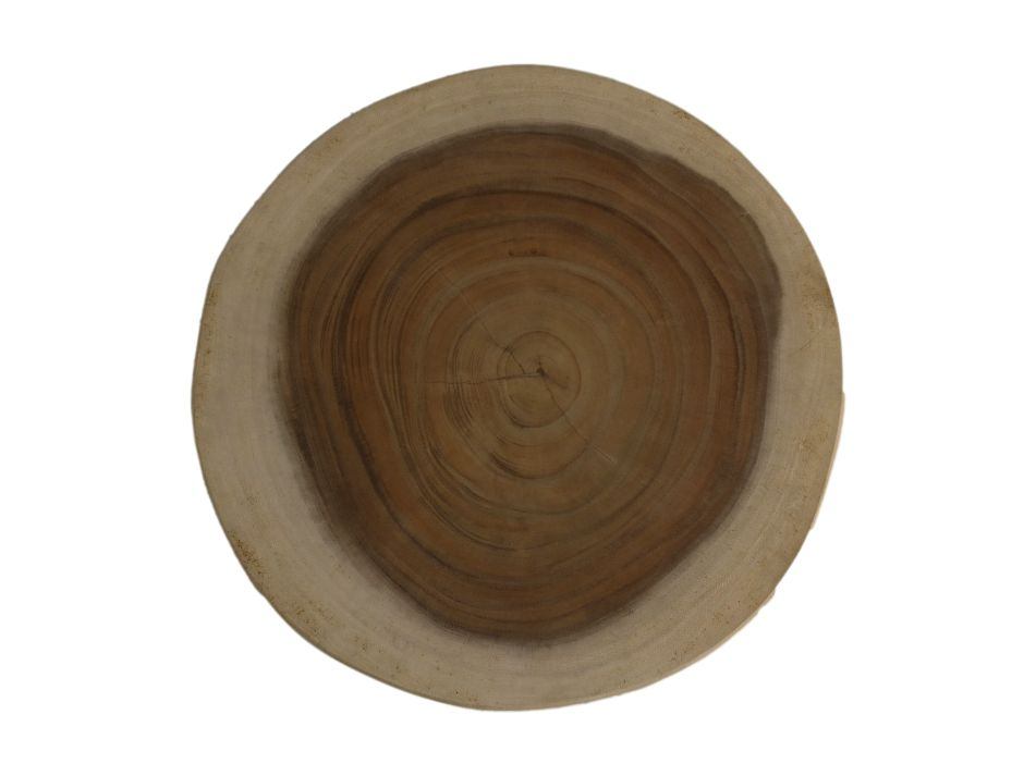 HSM Collection-Ronde Bijzettafel-ø40x51-Naturel/Zwart-Munggur/Metaal