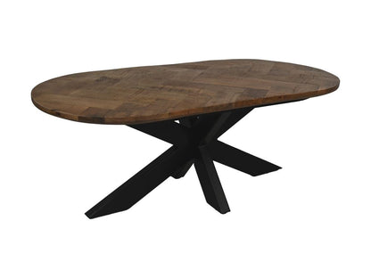 HSM Collection-Rechthoekige Salontafel Mozaiek-120x60x45-Naturel/Zwart-Mango/Metaal
