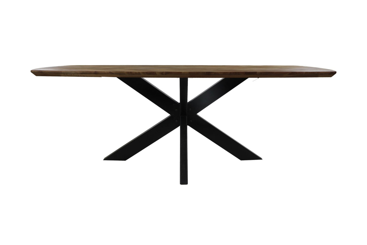 HSM Collection-Danish Eettafel Fishbone-240x110x76-Naturel/Zwart-Eiken/Metaal