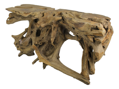 HSM Collection-Wandtafel Teak Root-150x40x80-Naturel-Teak