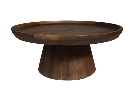 HSM Collection-Ronde Salontafel Drum-75x75x32-Bruin-Mango