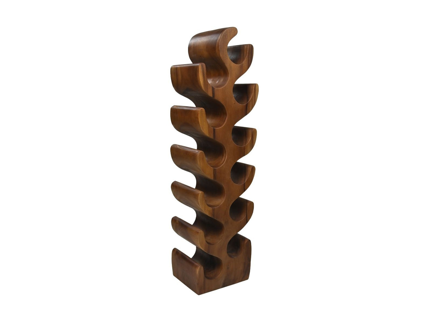 HSM Collection-Staand Wijnrek 12 Flessen-29x19x100-Bruin-Munggur