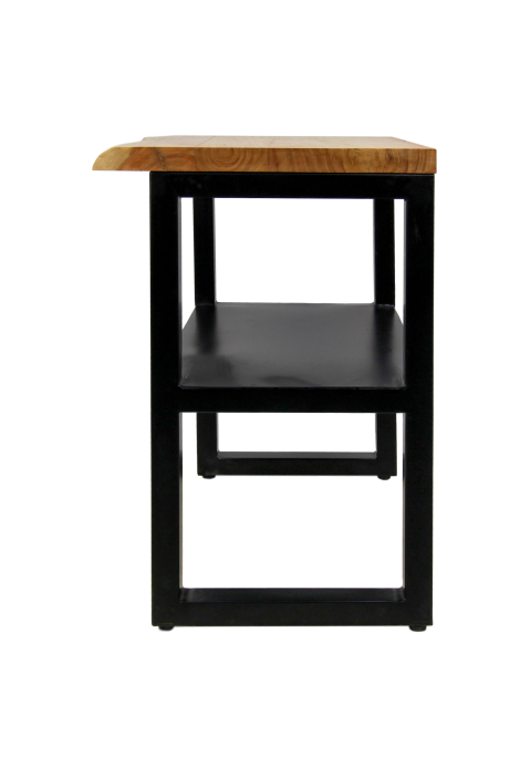 HSM Collection-Wandtafel Soho-60x45x75-Naturel/Zwart-Acacia/Metaal