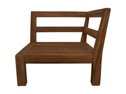 HSM Collection-Tuin Lounge Set Aruba 7 Delig-168x336x64-Naturel/Wit-Teak/Stof