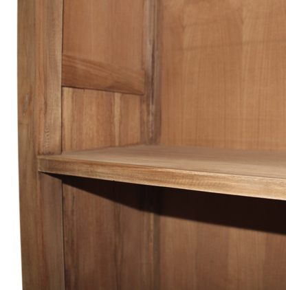 HSM Collection-Boekenkast Met Trap-136x40x235-Naturel-Teak