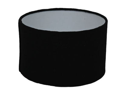 HSM Collection-Ronde Lampenkap-ø32x20-Zwart-Jute/Wol