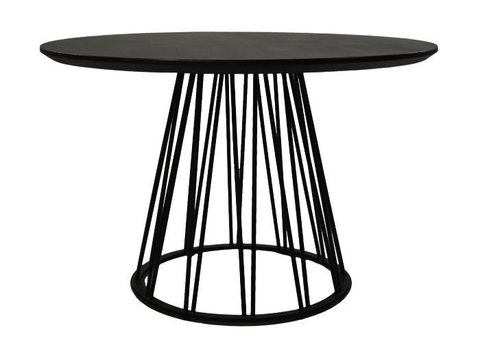 HSM Collection-Ronde Eettafel Zurich-ø120x78-Zwart-Mango/Metaal