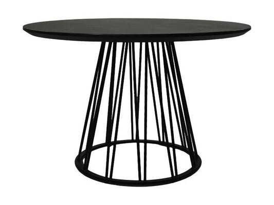 HSM Collection-Ronde Eettafel Zurich-ø120x78-Zwart-Mango/Metaal