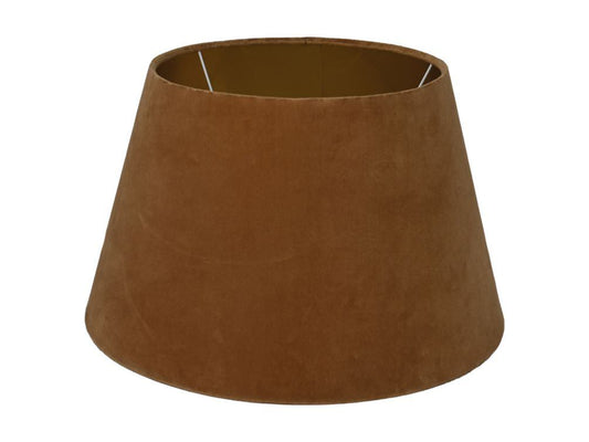 HSM Collection-Ronde Lampenkap Conisch-ø35-ø52x32-Beige/Goud-Stof