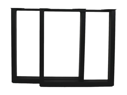 HSM Collection-Tafelpoot Model U S/2-70x8x72 (80x40 mm)-Zwart-Metaal