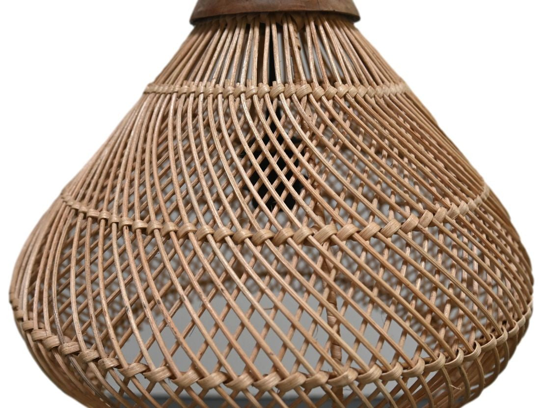 HSM Collection-Hanglamp-43x43x46-Naturel-Rotan/Teak