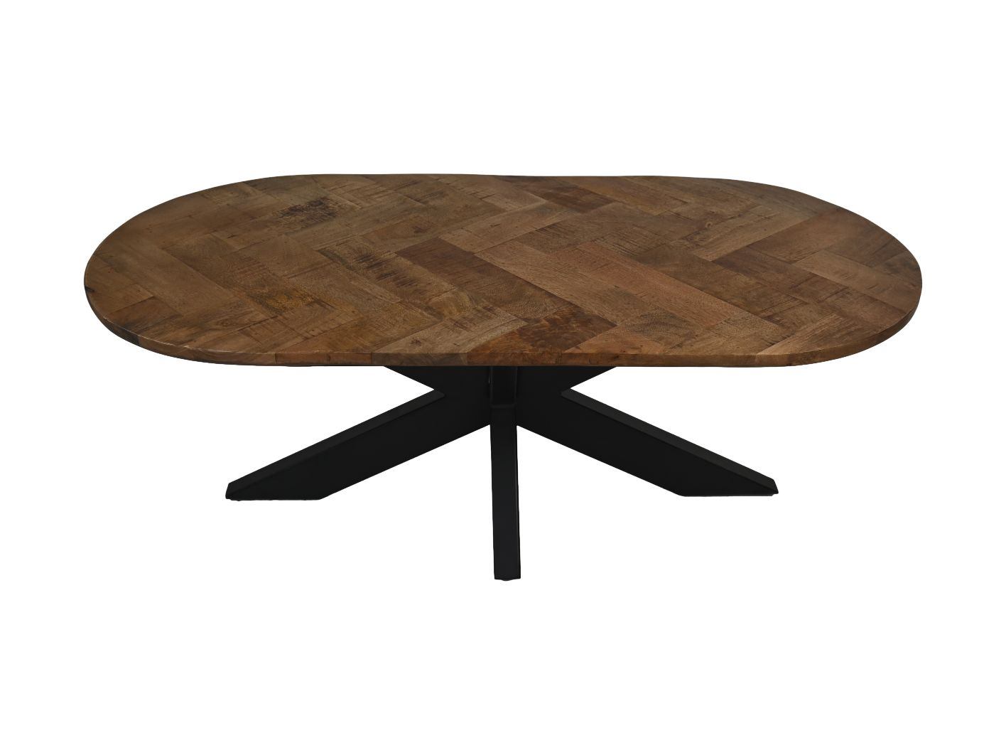 HSM Collection-Rechthoekige Salontafel Mozaiek-120x60x45-Naturel/Zwart-Mango/Metaal