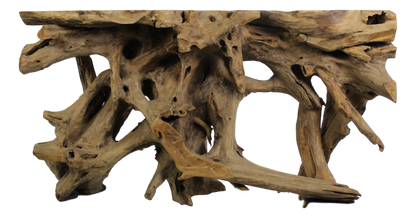 HSM Collection-Wandtafel Teak Root-150x40x80-Naturel-Teak