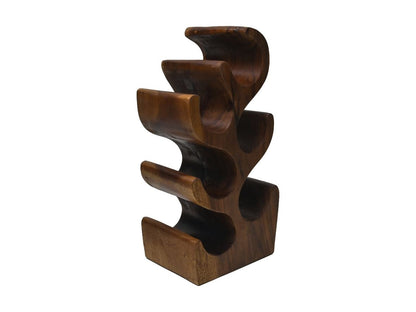 HSM Collection-Staand Wijnrek 6 Flessen-27x18x50-Bruin-Munggur