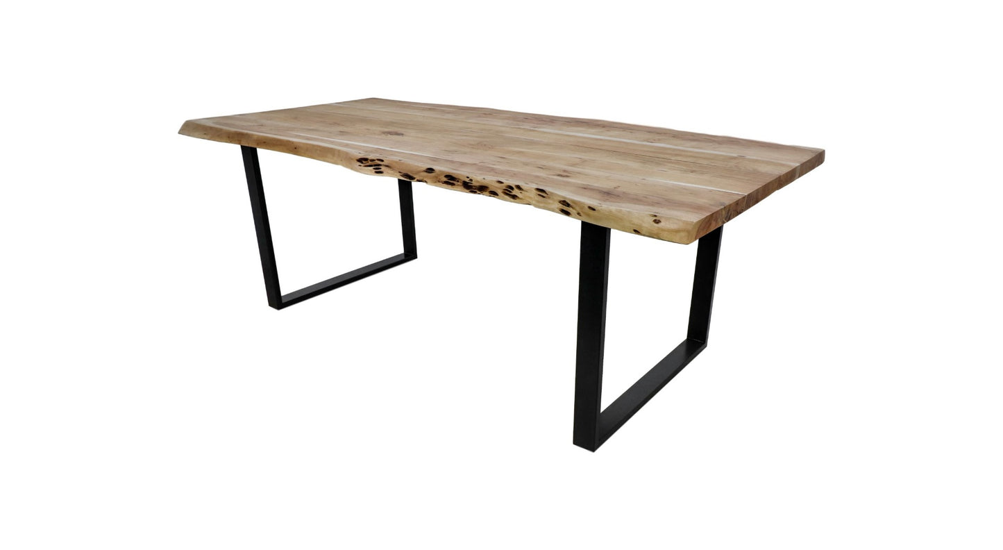 HSM Collection-Rechthoekige Eettafel Soho-260x100x73-Naturel/Zwart-Acacia/Metaal
