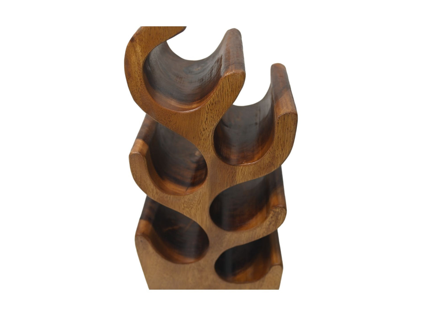 HSM Collection-Staand Wijnrek 6 Flessen-27x18x50-Bruin-Munggur