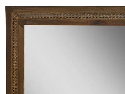 HSM Collection-Rechthoekige Spiegel-120x3x80-Naturel-Rotan/Teak
